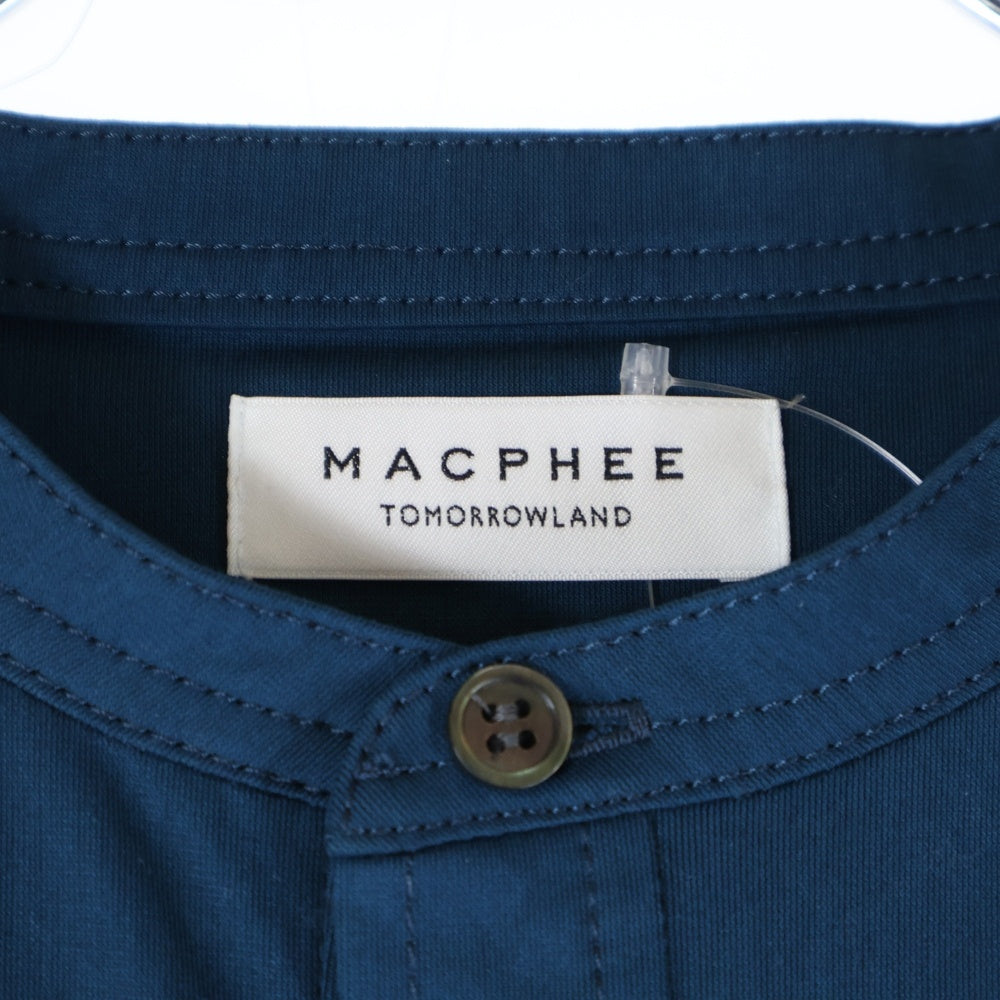 MACPHEE(マカフィ) ノースリーブ スタンドカラーワンピース グリーン レディース 12-06-11-06704