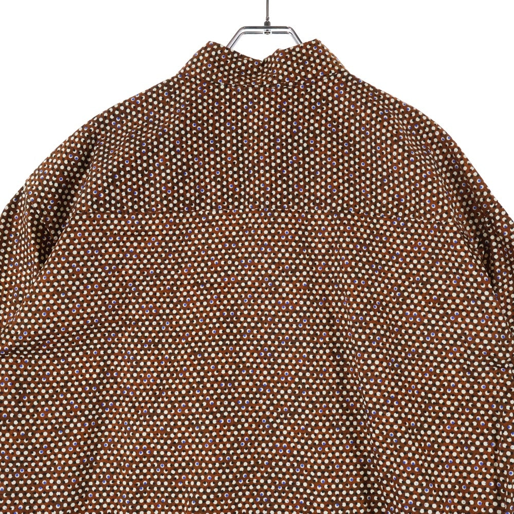 TOMORROWLAND(トゥモローランド) SOULEIADO 総柄 半袖シャツ ブラウン 75-01-14-01001