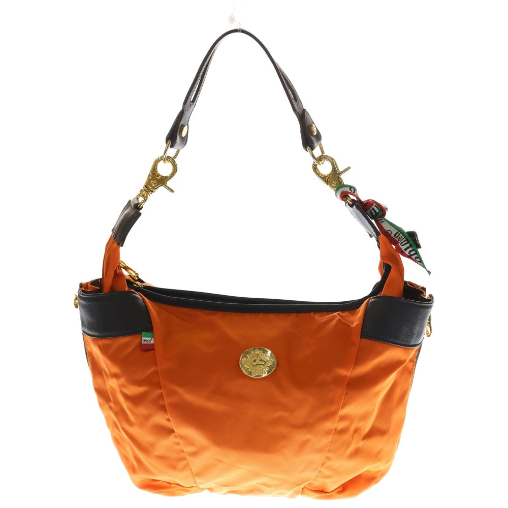 Orobianco(オロビアンコ) 2WAY ナイロン ショルダーバッグ ハンドバッグ オレンジ レディース