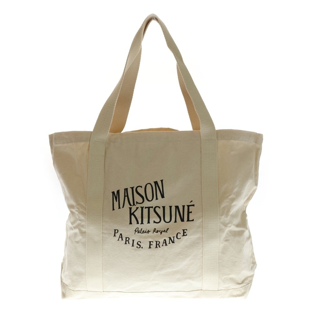 MAISON KITSUNE(メゾンキツネ) プリント キャンバス トートバッグ ベージュ