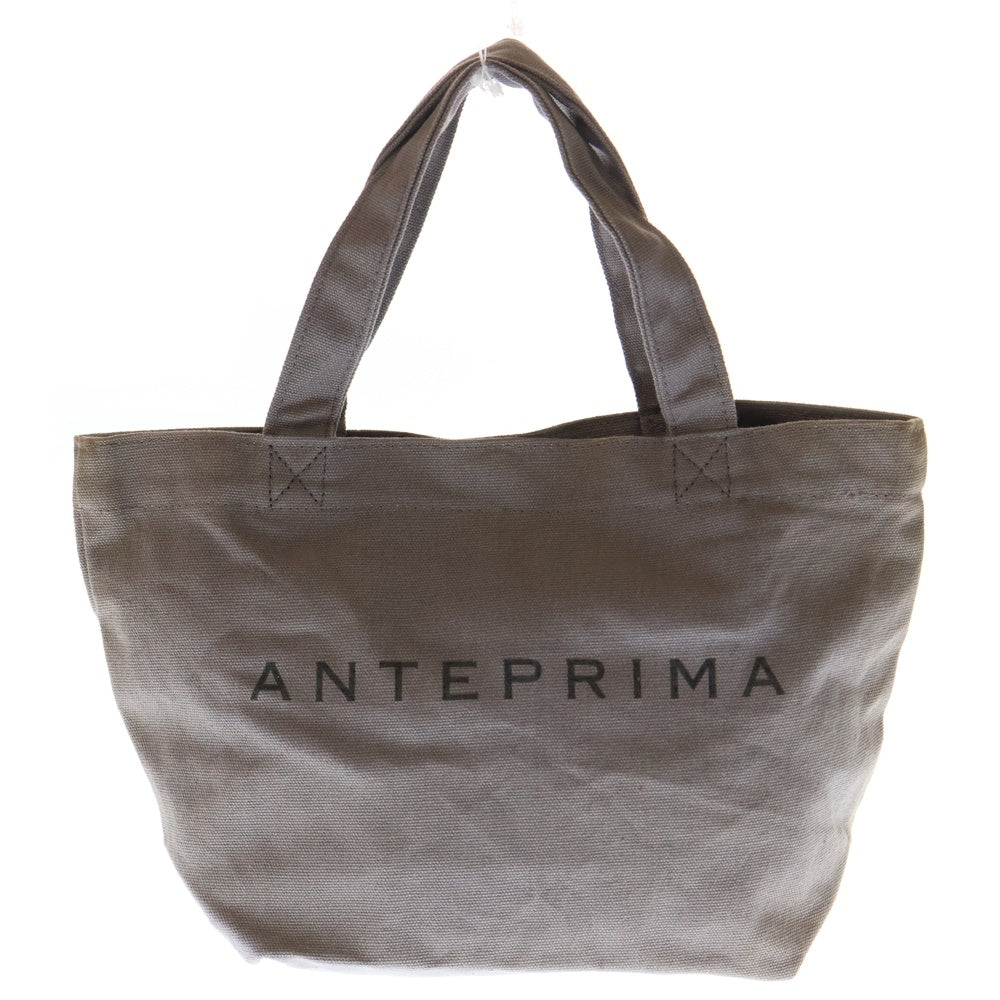ANTEPRIMA(アンテプリマ) ロゴ プリント キャンバス ミニトートバッグ グレー レディース