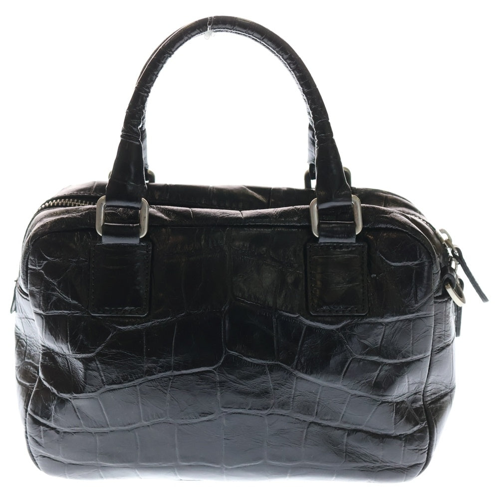 DES PRES(デプレ) クロコ型押し 2WAY ハンドバッグ ショルダーバッグ ブラック