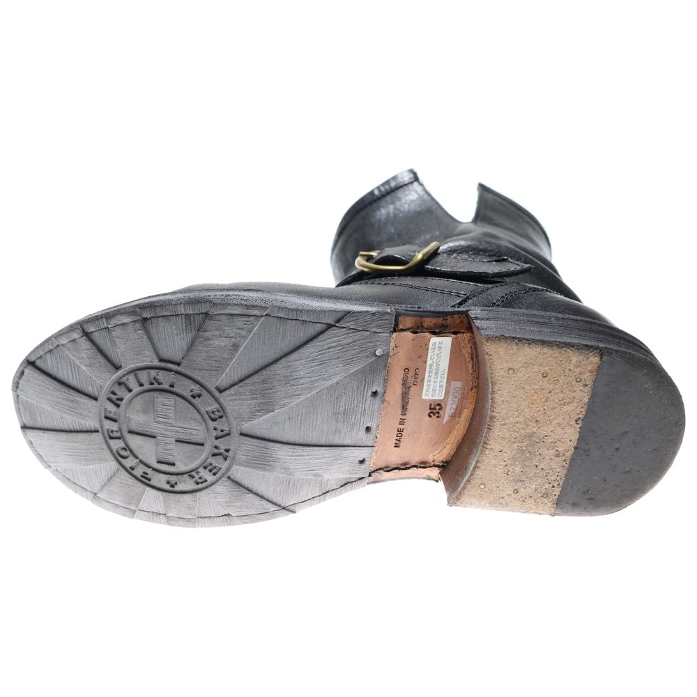 NO BRAND(ノーブランド) FIORENTINI+BAKER サイドジップ レザー ブーツ レディース ブラック