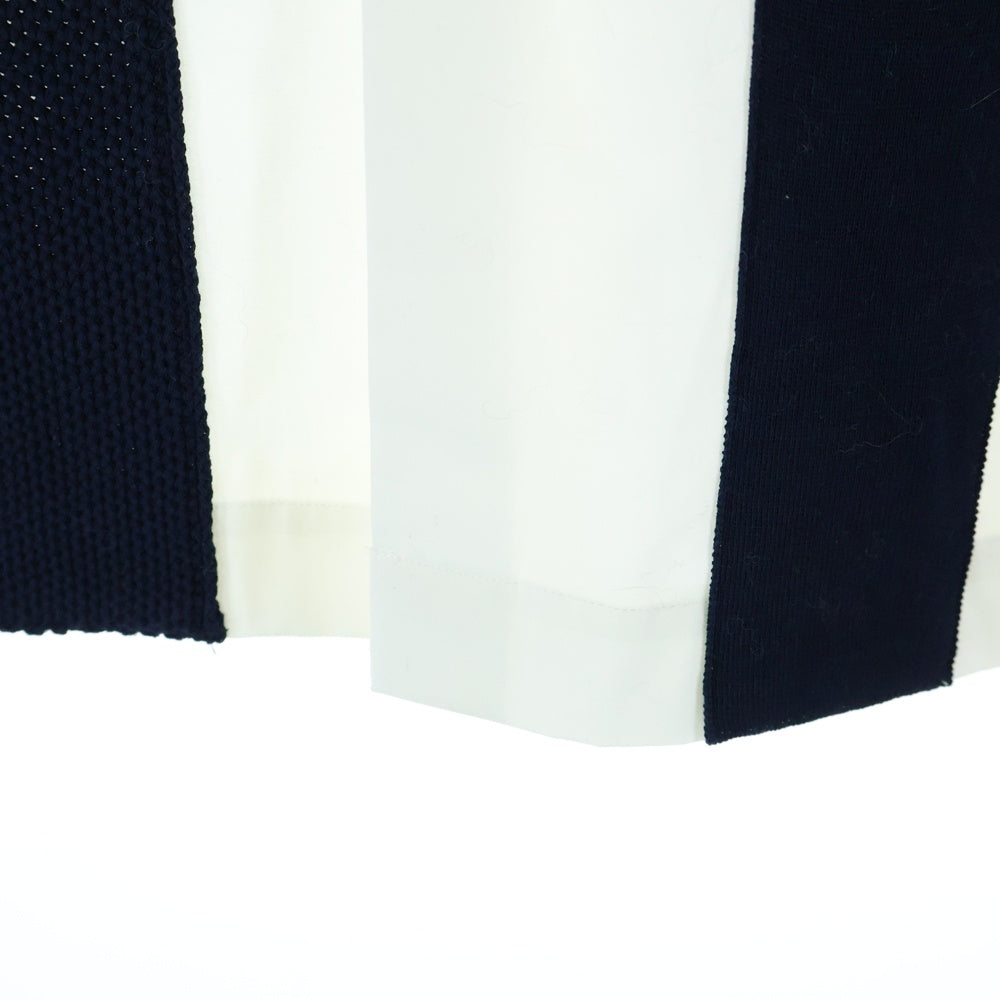 TOMORROWLAND(トゥモローランド) ストライプ 半袖シャツ ネイビー/ホワイト 63-05-62-05213