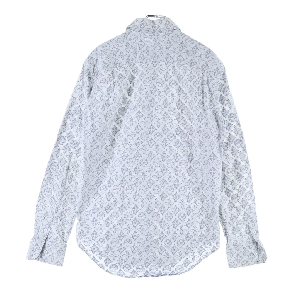 LOUIS VUITTON(ルイヴィトン) 21AW モノグラムフラワーパターン コットン長袖シャツ ホワイト RM212Q EO4 HLS43W