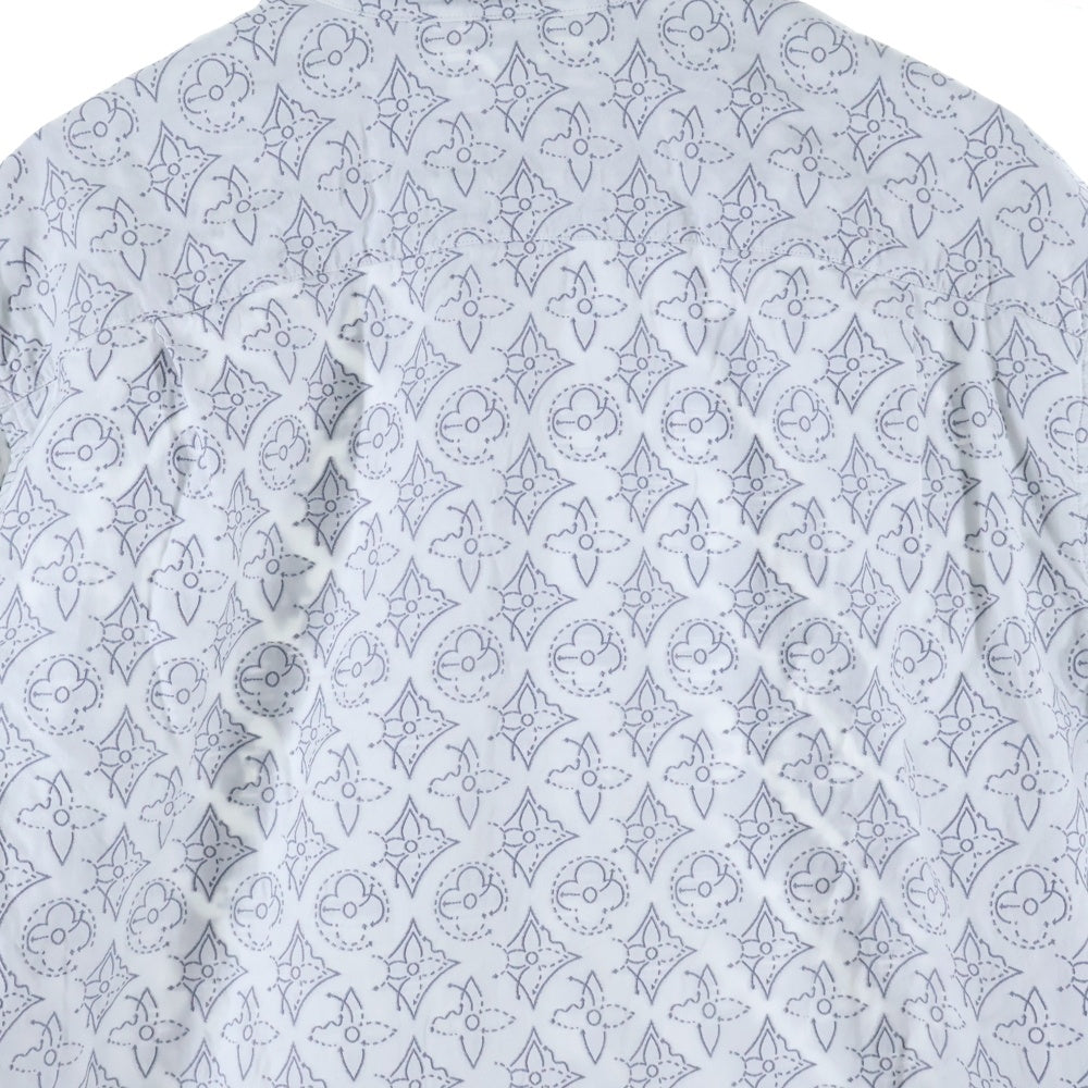 LOUIS VUITTON(ルイヴィトン) 21AW モノグラムフラワーパターン コットン長袖シャツ ホワイト RM212Q EO4 HLS43W