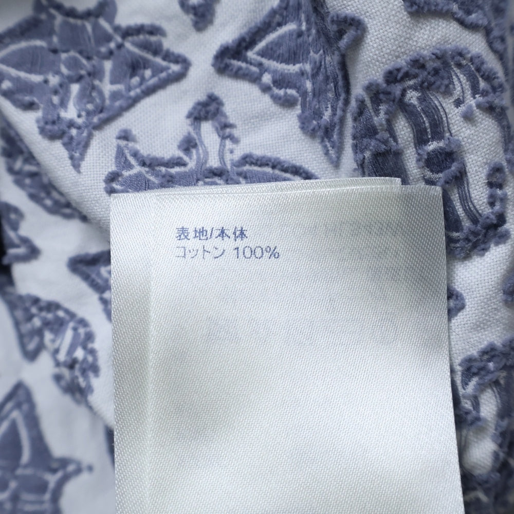 LOUIS VUITTON(ルイヴィトン) 21AW モノグラムフラワーパターン コットン長袖シャツ ホワイト RM212Q EO4 HLS43W