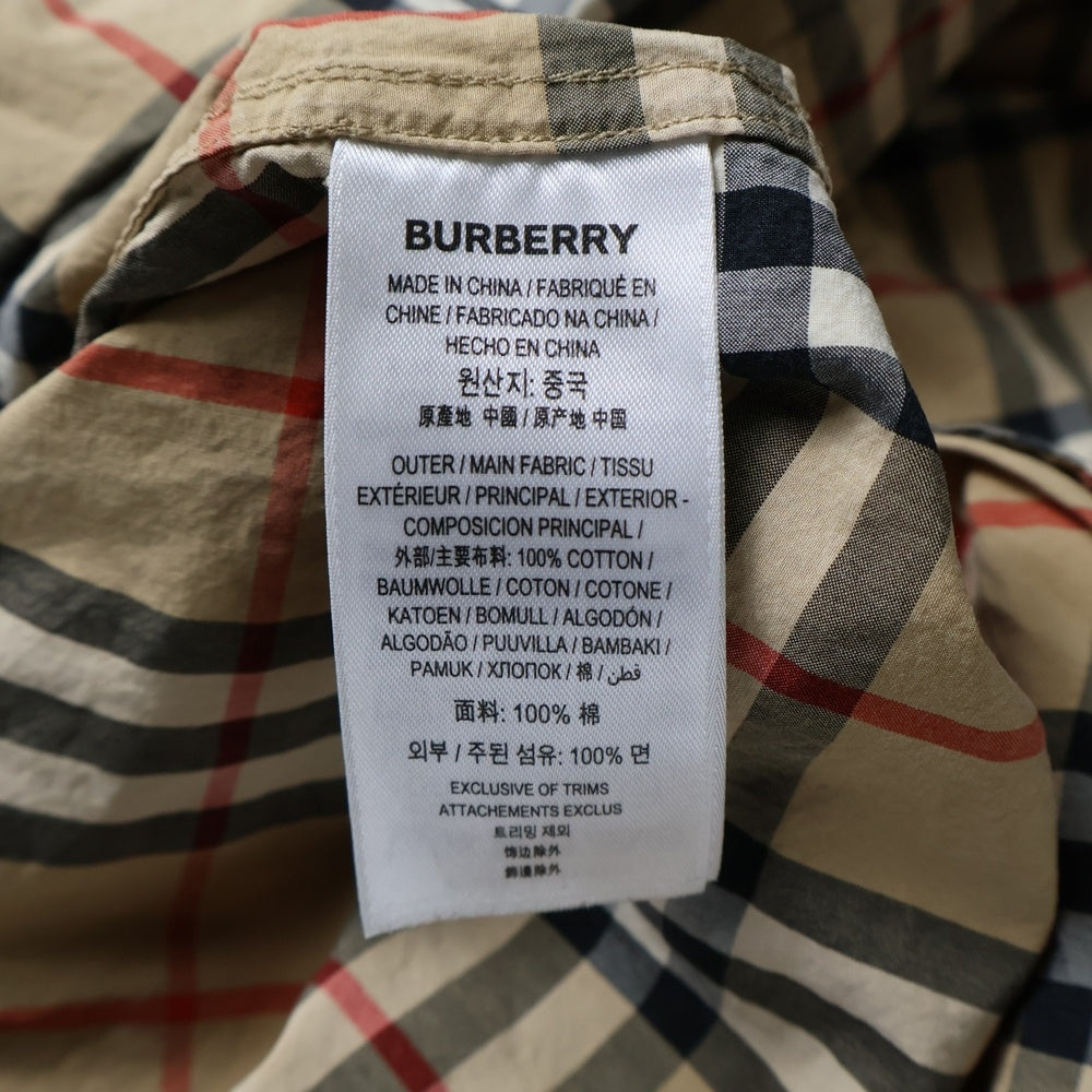 BURBERRY バーバリー ノバチェック ボタンダウン シャツ 長袖 現行タグ BURBERRY バーバリー ノバチェック ボタンダウン シャツ 長袖 現行タグ