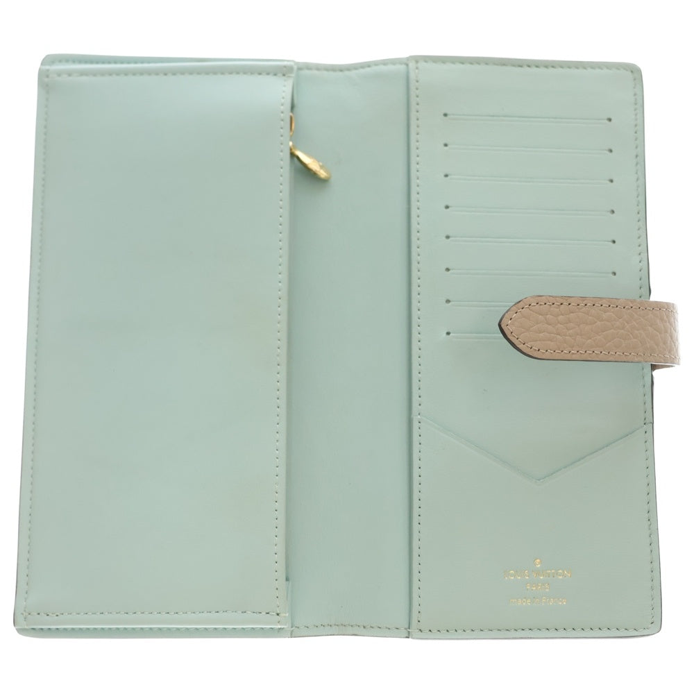 LOUIS VUITTON(ルイヴィトン) LV ヴェルティカル ウォレット レザー 二つ折り 長財布 ベージュ M81367 RFID