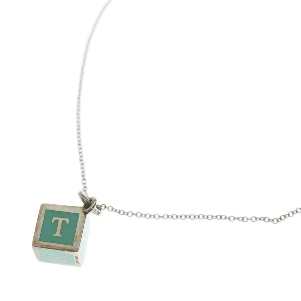 TIFFANY & Co.(ティファニー) ニューヨークブロック チャーム ネックレス ブルー/シルバー レディース