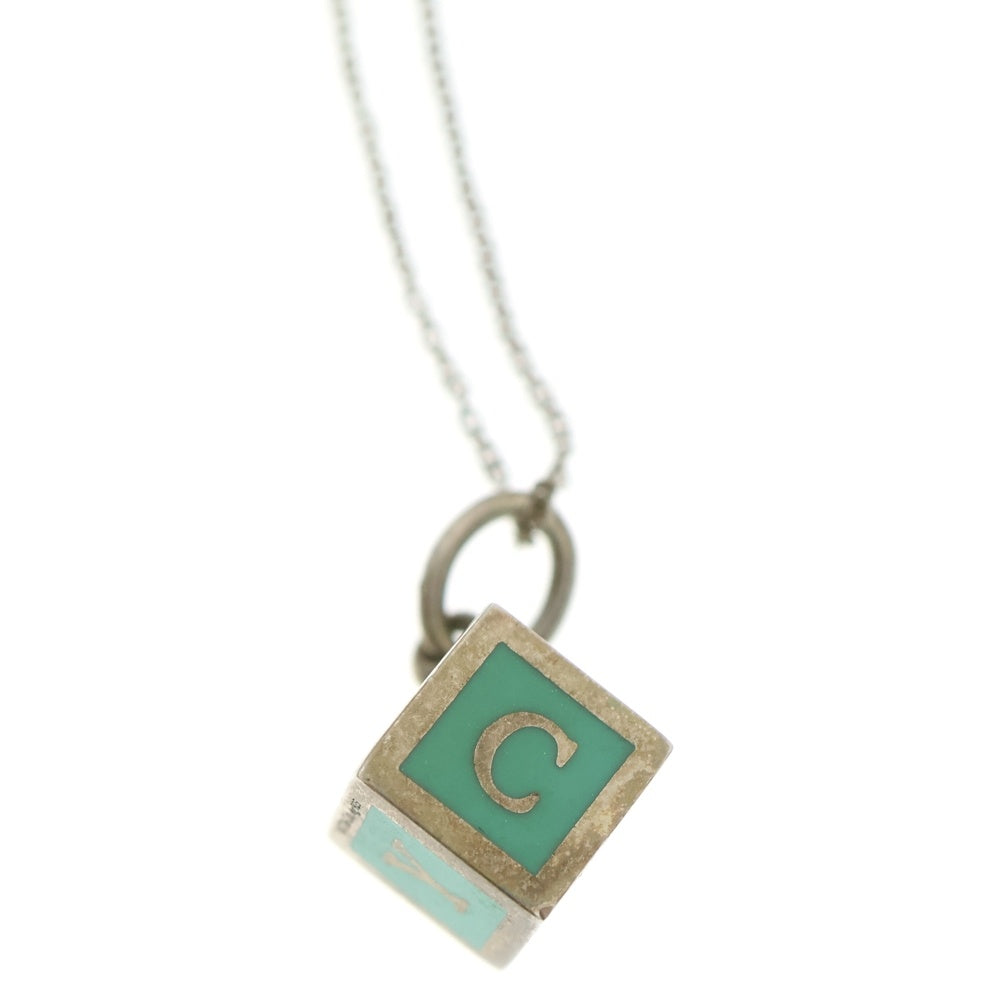 TIFFANY & Co.(ティファニー) ニューヨークブロック チャーム ネックレス ブルー/シルバー レディース