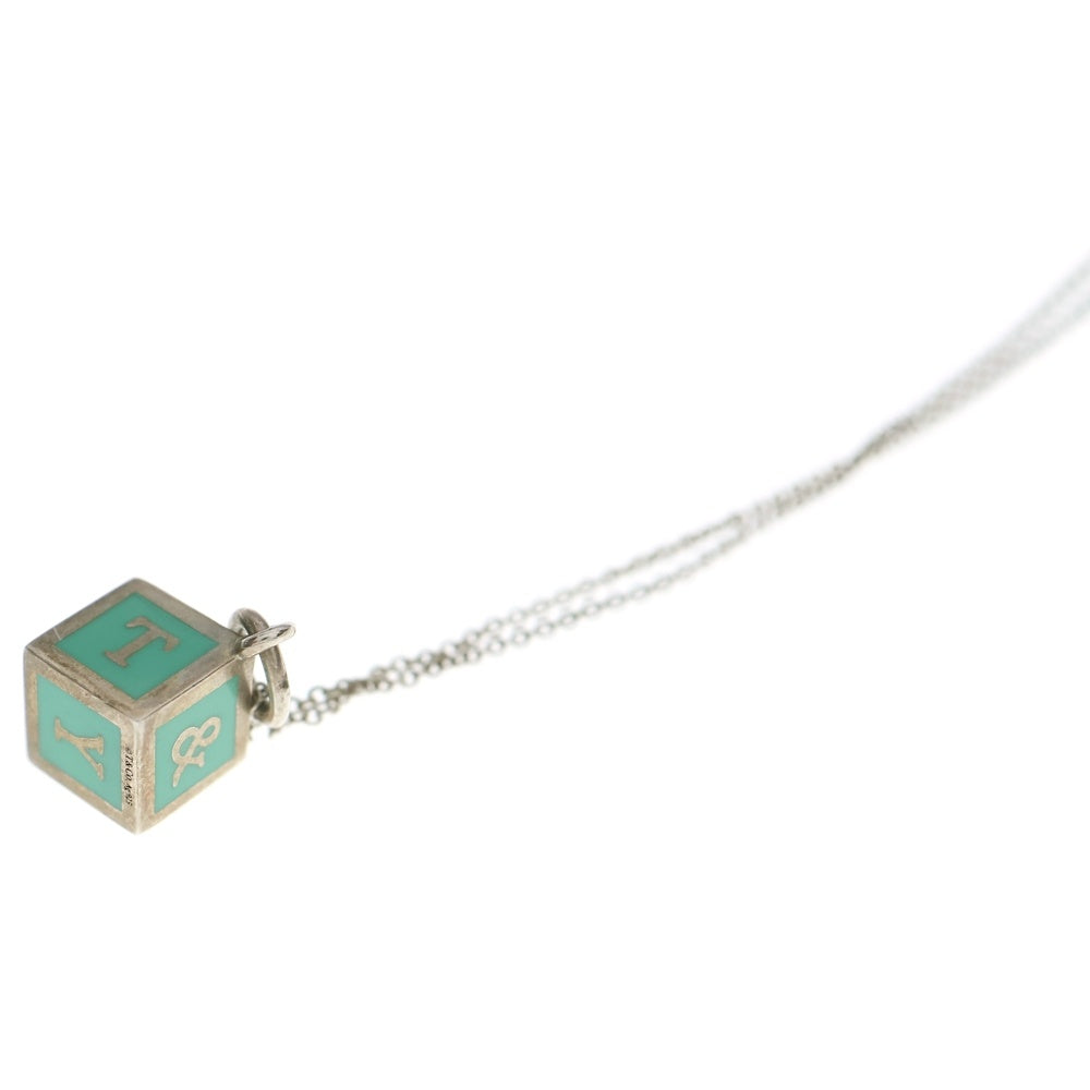 TIFFANY & Co.(ティファニー) ニューヨークブロック チャーム ネックレス ブルー/シルバー レディース