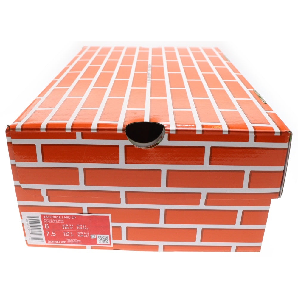 NIKE(ナイキ) ×OFF-WHITE AIR FORCE 1 MID SP DO6290-100 オフホワイト エアフォース1 ミッドカットスニーカー ホワイト レディース US6/24.0cm