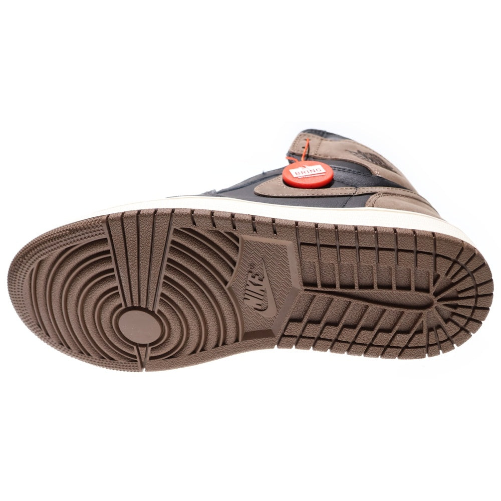 NIKE(ナイキ) AIR JORDAN1 RETRO HIGH OG PALOMINO DZ5485-020 エアジョーダン1 レトロ パロミノ ハイカットスニーカー ブラウン/ブラック レディース US6/24.0cm