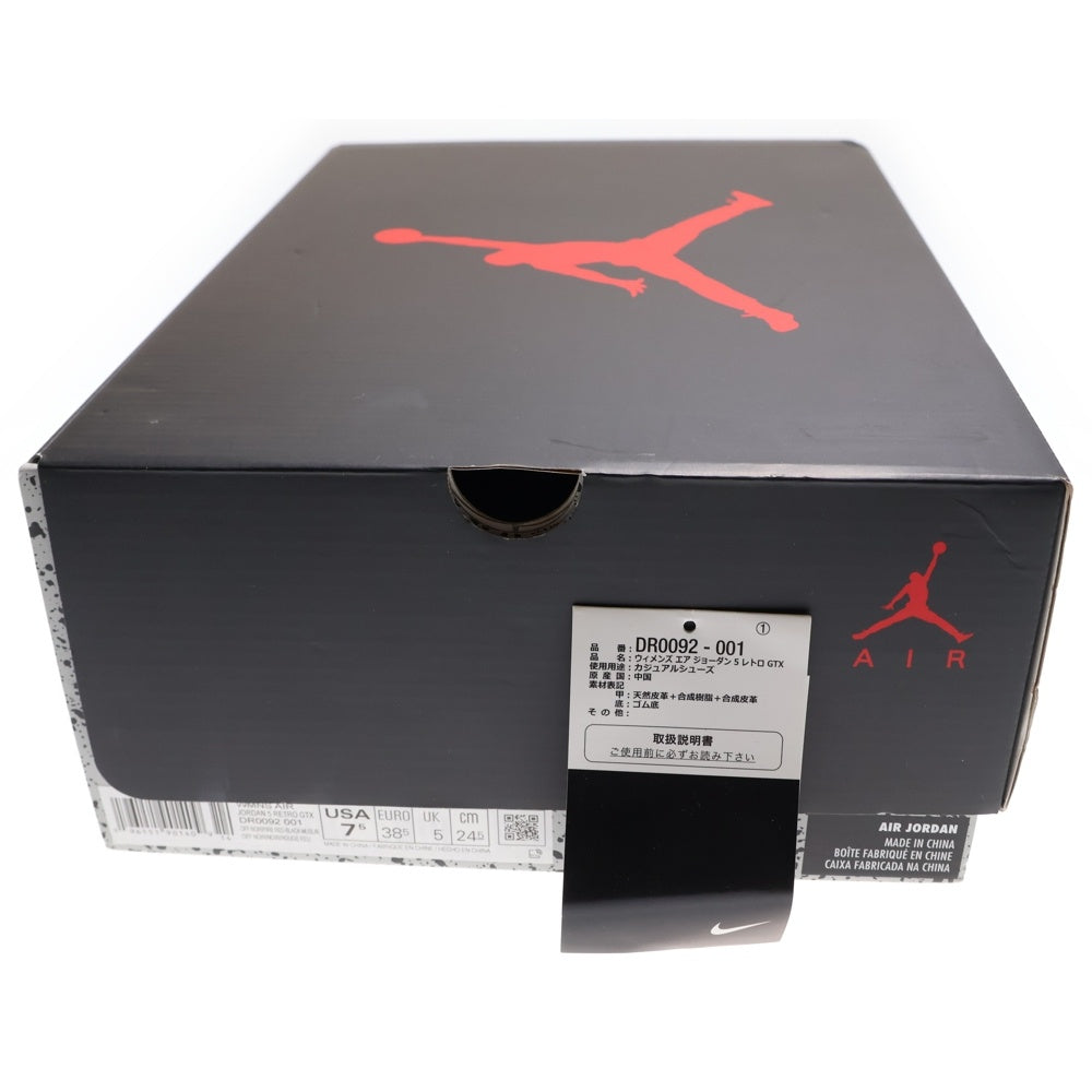 NIKE(ナイキ) WMNS AIR JORDAN 5 RETRO GTX DR0092-001 ウィメンズ エアジョーダン5 ゴアテックス ハイカットスニーカー ブラック レディース US7.5/24.5cm