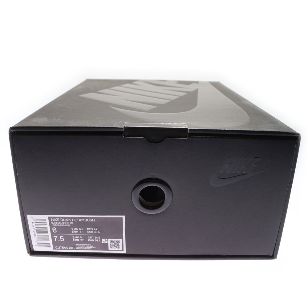NIKE(ナイキ) ×AMBUSH DUNK HI BLACK CU7544-001 アンブッシュ ダンク ハイカットスニーカー ブラック/ホワイト レディース US6/24.0cm