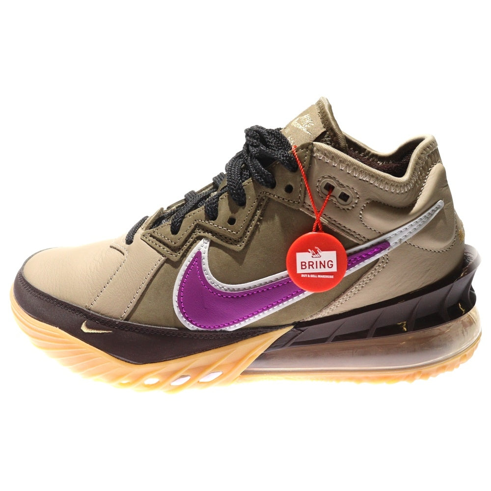 NIKE(ナイキ) ×ATMOS LEBRON 18 LOW NRG VIOTECH CW3153-200 アトモス レブロン18 バイオテック ローカットスニーカー ブラウン レディース US6/24.0cm