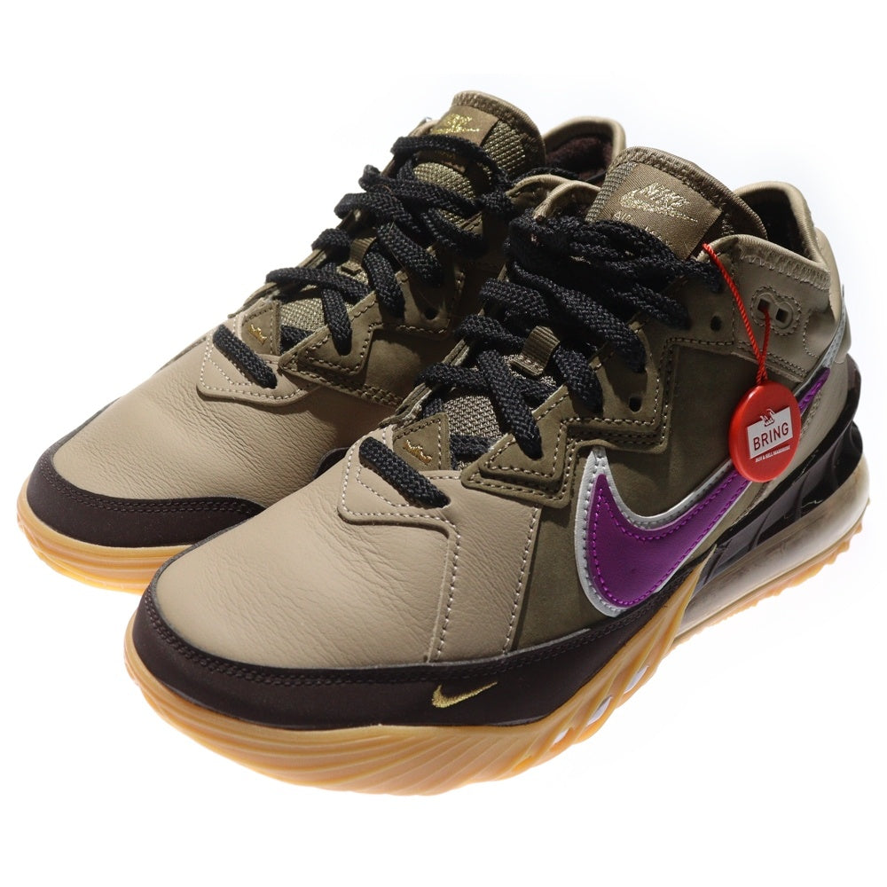 NIKE(ナイキ) ×ATMOS LEBRON 18 LOW NRG VIOTECH CW3153-200 アトモス レブロン18 バイオテック ローカットスニーカー ブラウン レディース US6/24.0cm