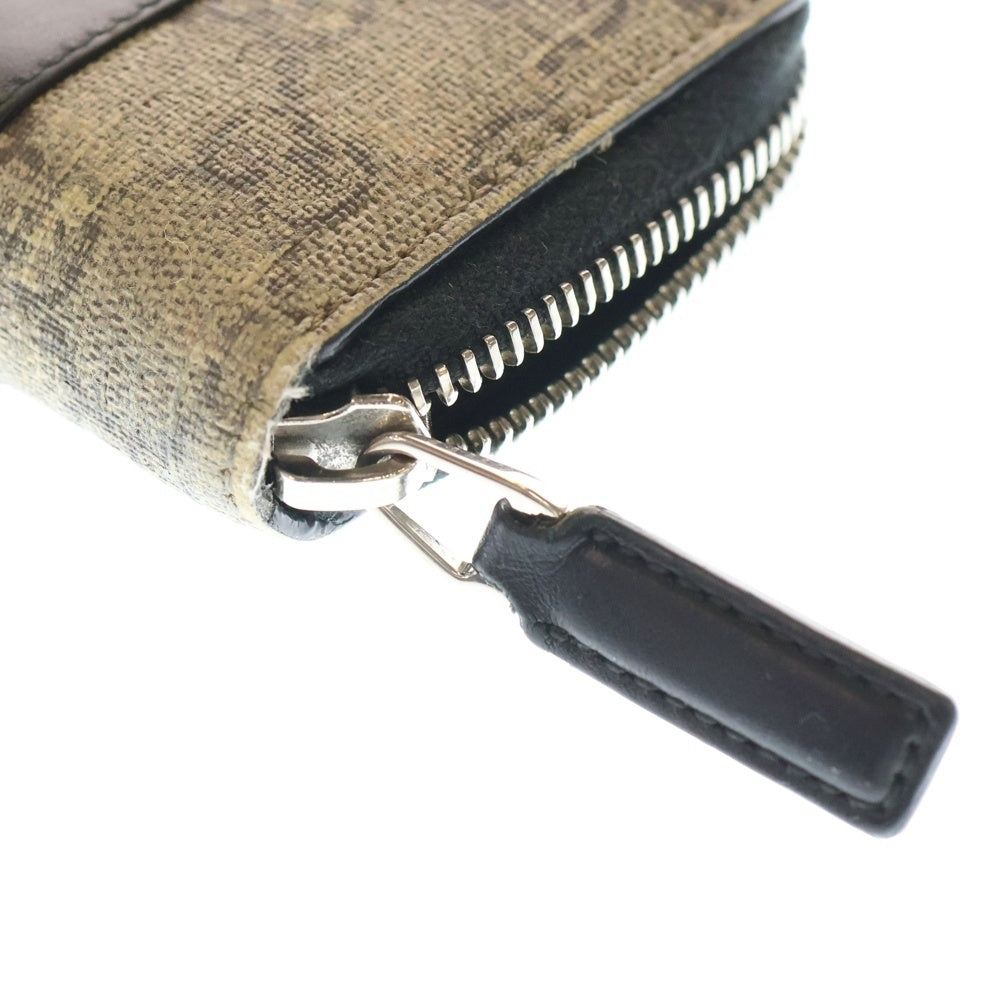 GUCCI(グッチ) GGスプリーム ラウンドジップ コインケース ベージュ/ブラック 451242