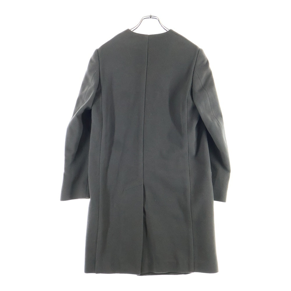 Haider Ackermann(ハイダーアッカーマン) コットン レーヨン混 ノーカラーコート カーキ