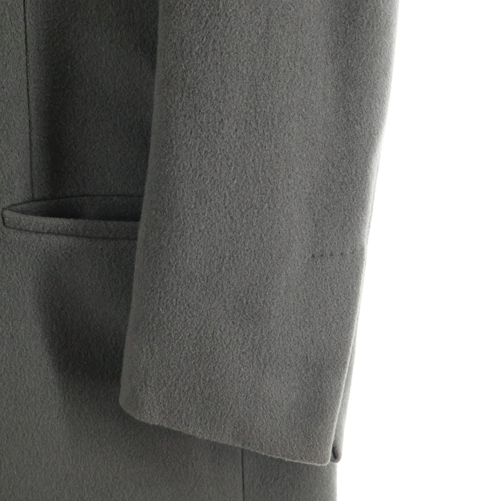 Haider Ackermann(ハイダーアッカーマン) コットン レーヨン混 ノーカラーコート カーキ