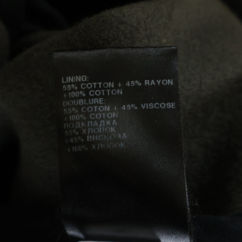 Haider Ackermann(ハイダーアッカーマン) コットン レーヨン混 ノーカラーコート カーキ