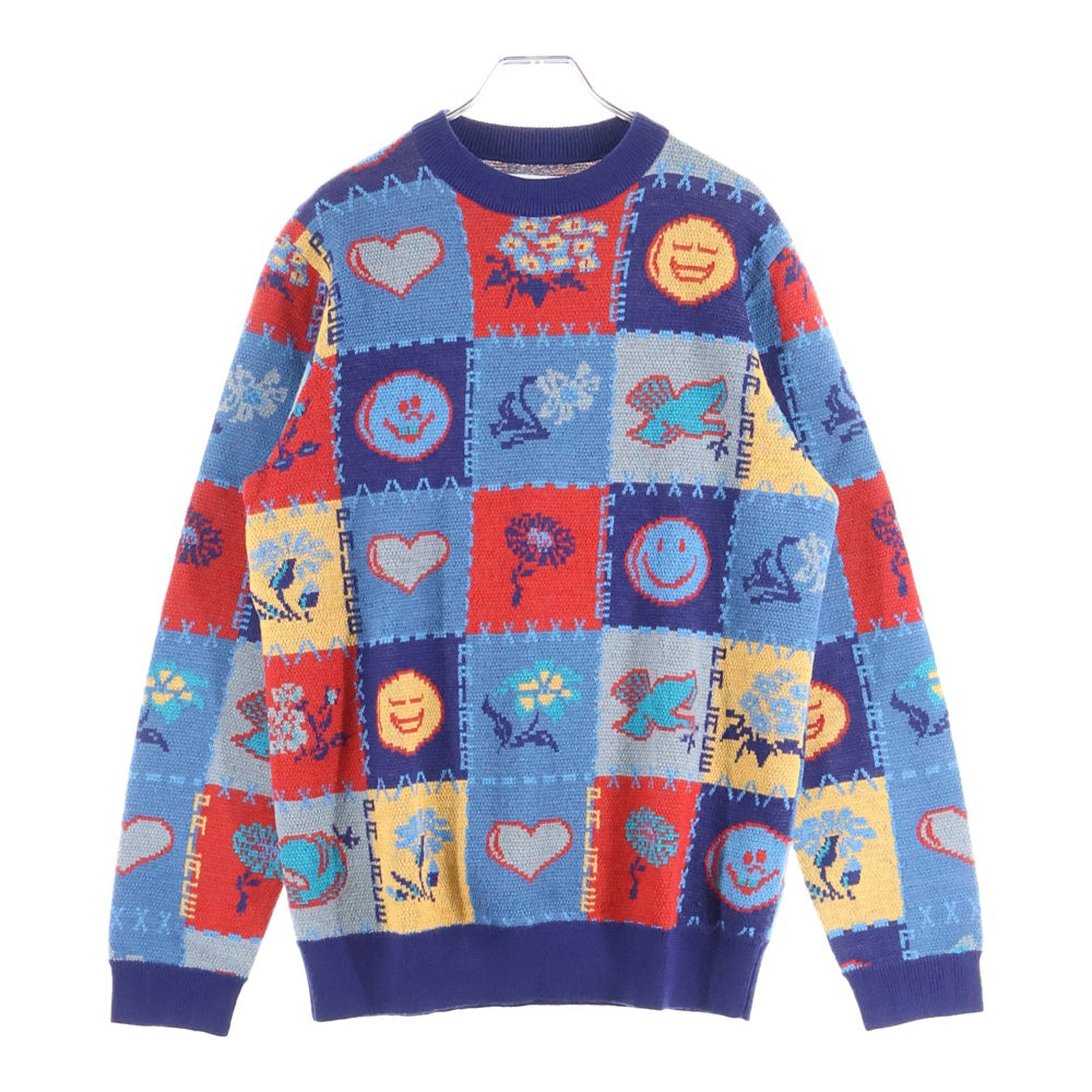 Palace Skateboards(パレススケートボーズ) 19SS LOVE DOVE KNIT クルーネック ウール アクリル混 ニット セーター マルチ