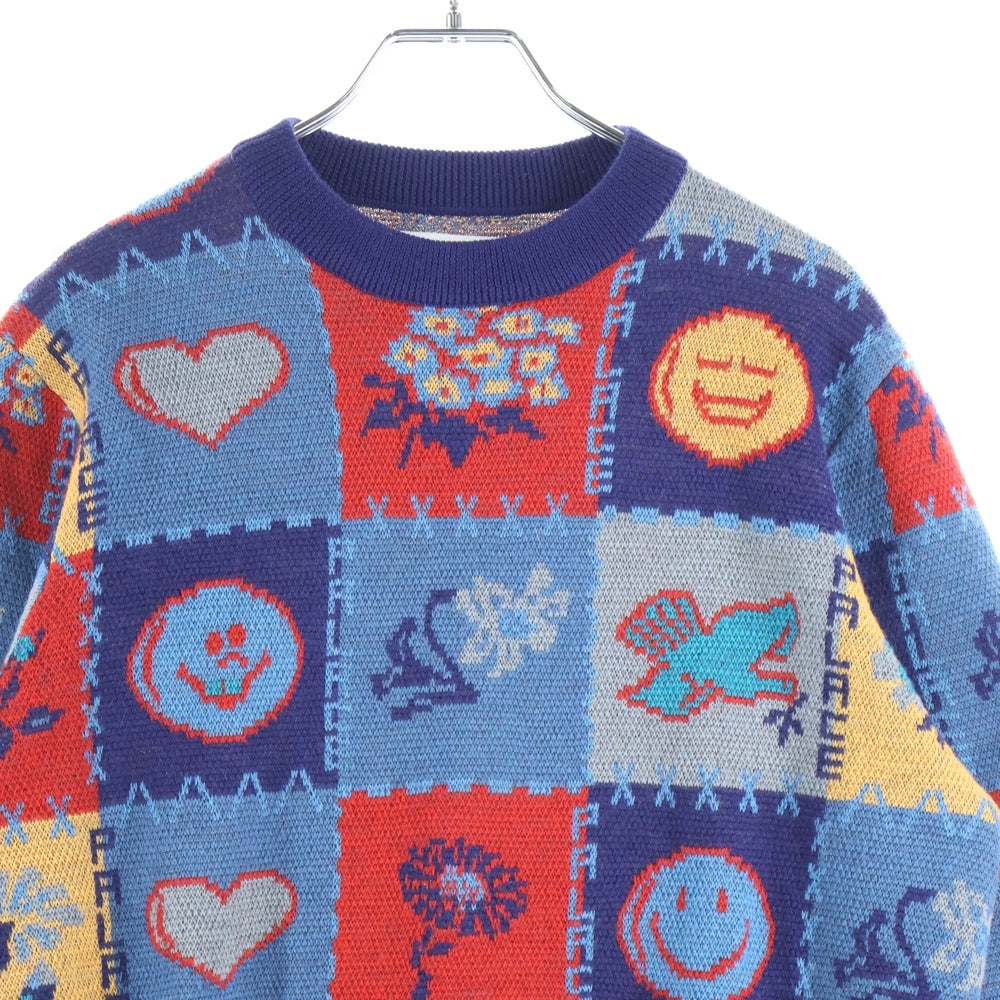 Palace Skateboards(パレススケートボーズ) 19SS LOVE DOVE KNIT クルーネック ウール アクリル混 ニット セーター マルチ