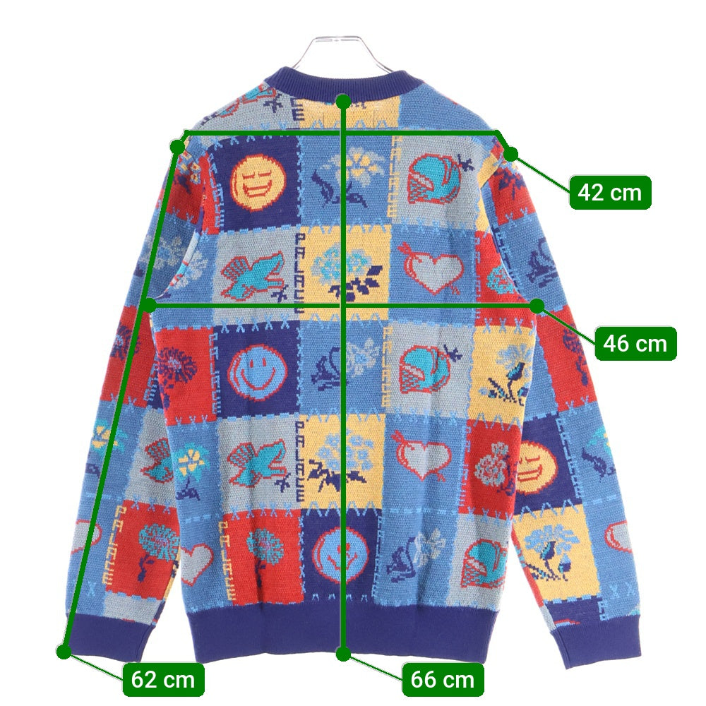 Palace Skateboards(パレススケートボーズ) 19SS LOVE DOVE KNIT クルーネック ウール アクリル混 ニット セーター マルチ