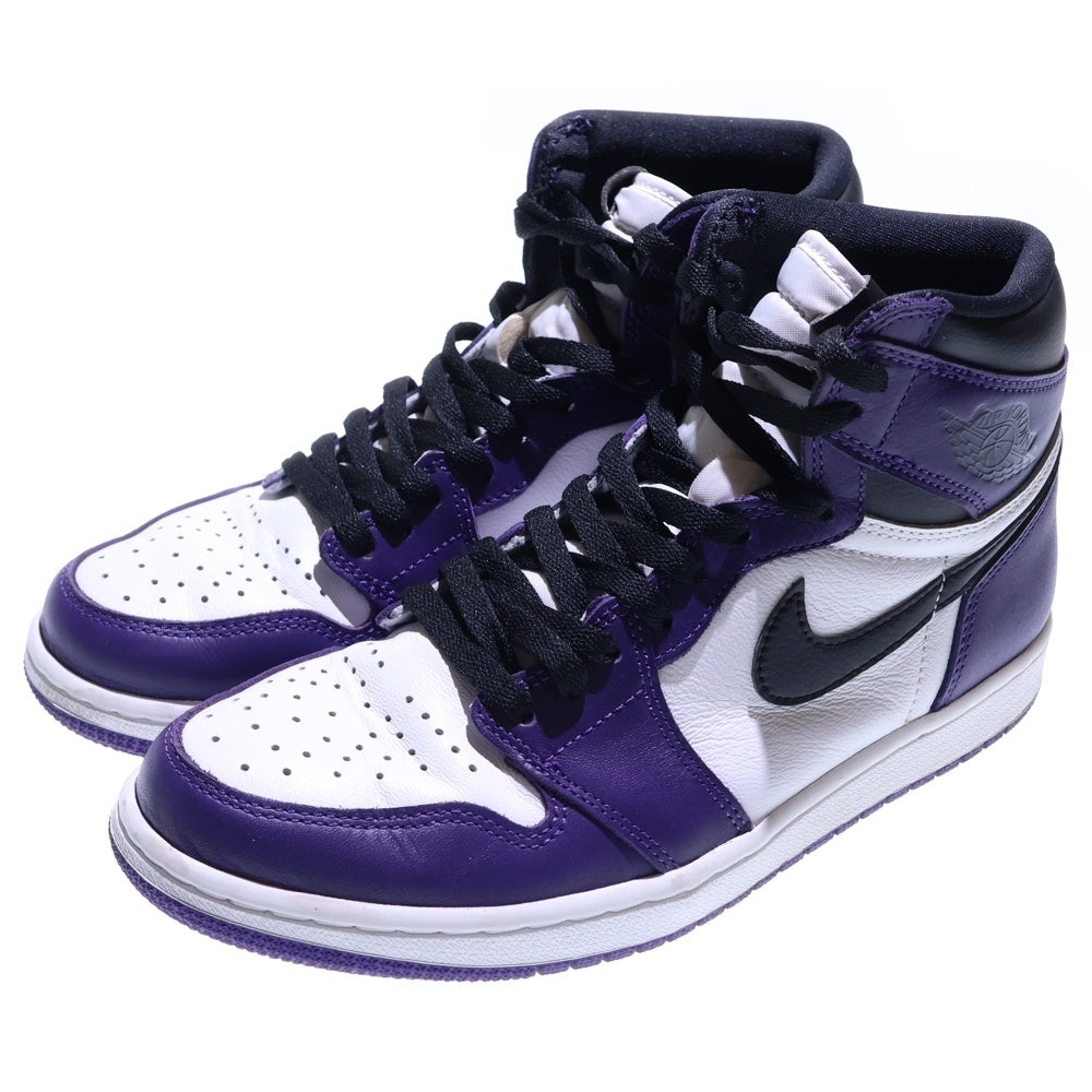 NIKE(ナイキ) AIR JORDAN1 RETRO HIGH OG COURT PURPLE 555088-500 エアジョーダン1 コートパープル ハイカットスニーカー ホワイト/パープル US9/27.0cm