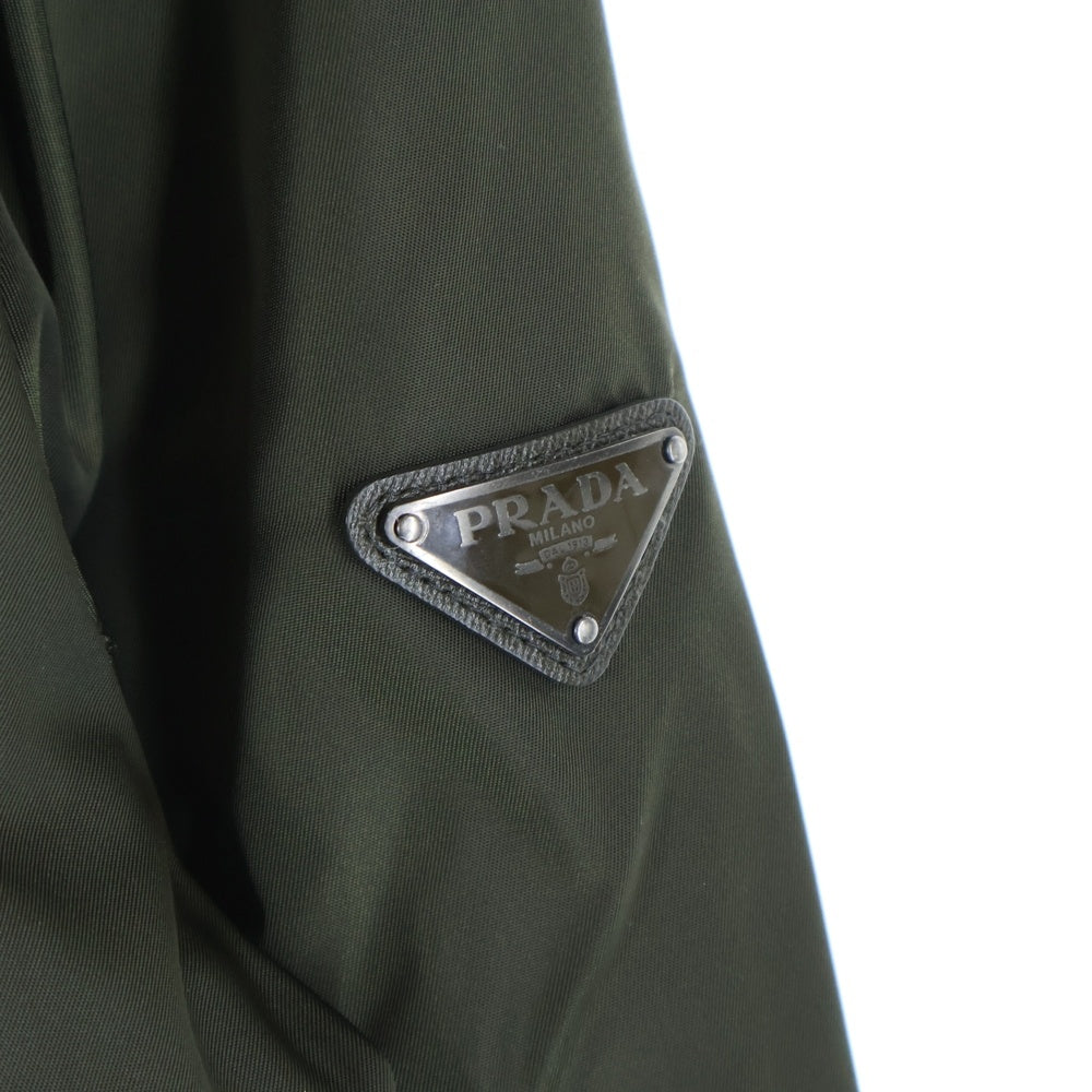 PRADA(プラダ) NYLON MA-1トライアングルロゴ ナイロンジャケット カーキ UGY163 R121 I18