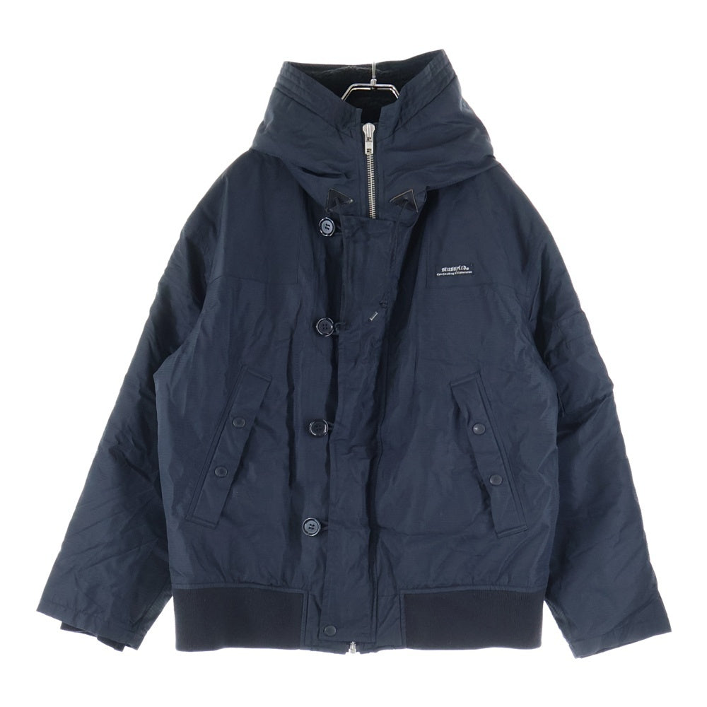STUSSY(ステューシー) ×GORE-TEX N-2B ×ゴアテックス フライトジャケット フード付きジップアップジャケット ブラック