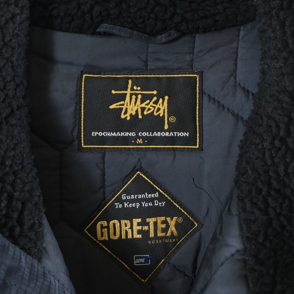 STUSSY(ステューシー) ×GORE-TEX N-2B ×ゴアテックス フライトジャケット フード付きジップアップジャケット ブラック