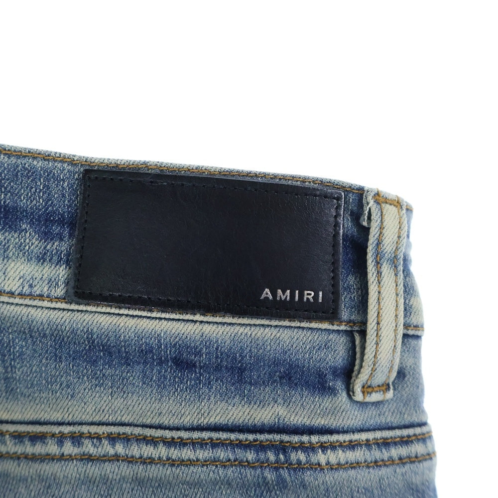 AMIRI(アミリ) MX1 JEANS 蛇腹 ダメージ加工 スキニー デニムパンツ インディゴ