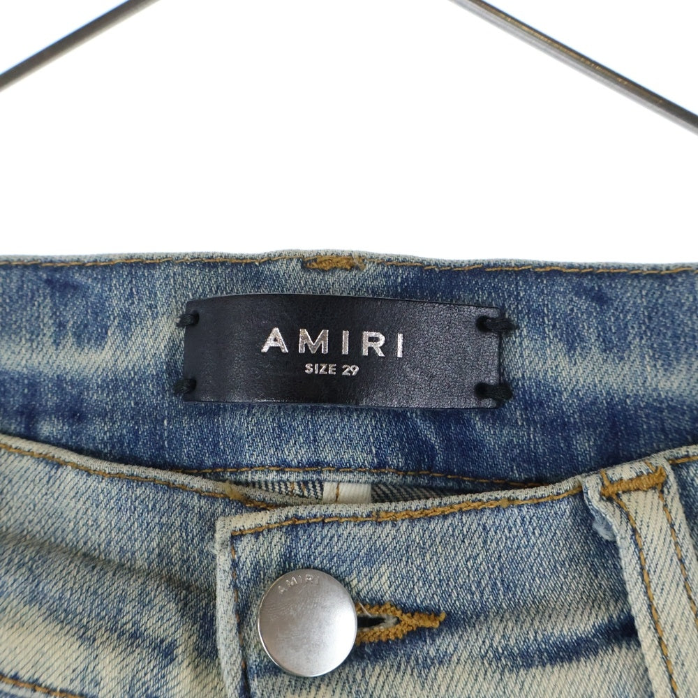 AMIRI(アミリ) MX1 JEANS 蛇腹 ダメージ加工 スキニー デニムパンツ インディゴ