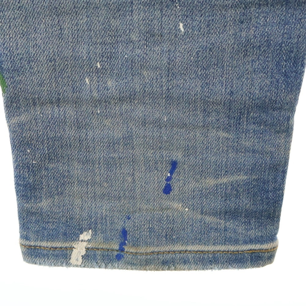 AMIRI(アミリ) MX1 JEANS 蛇腹 ダメージ ペイント加工 スキニー デニムパンツ インディゴ