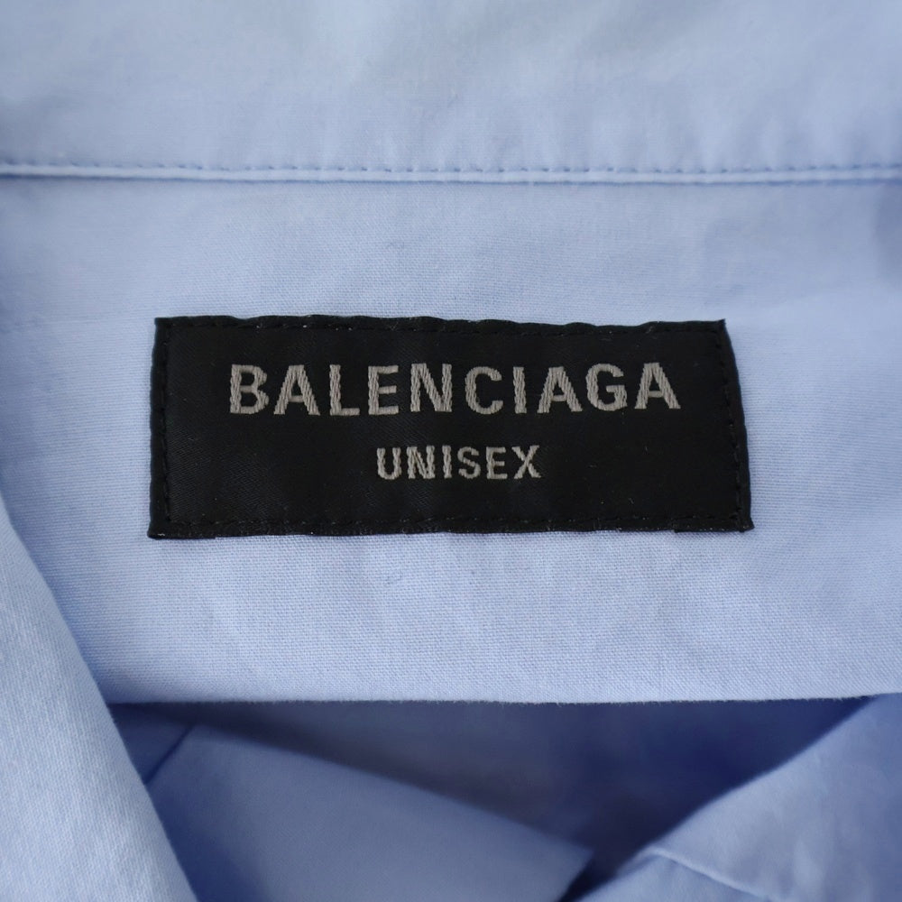 BALENCIAGA(バレンシアガ) 23SS グラフィティ オーバーサイズ 長袖シャツ ブルー 738843 TNM60