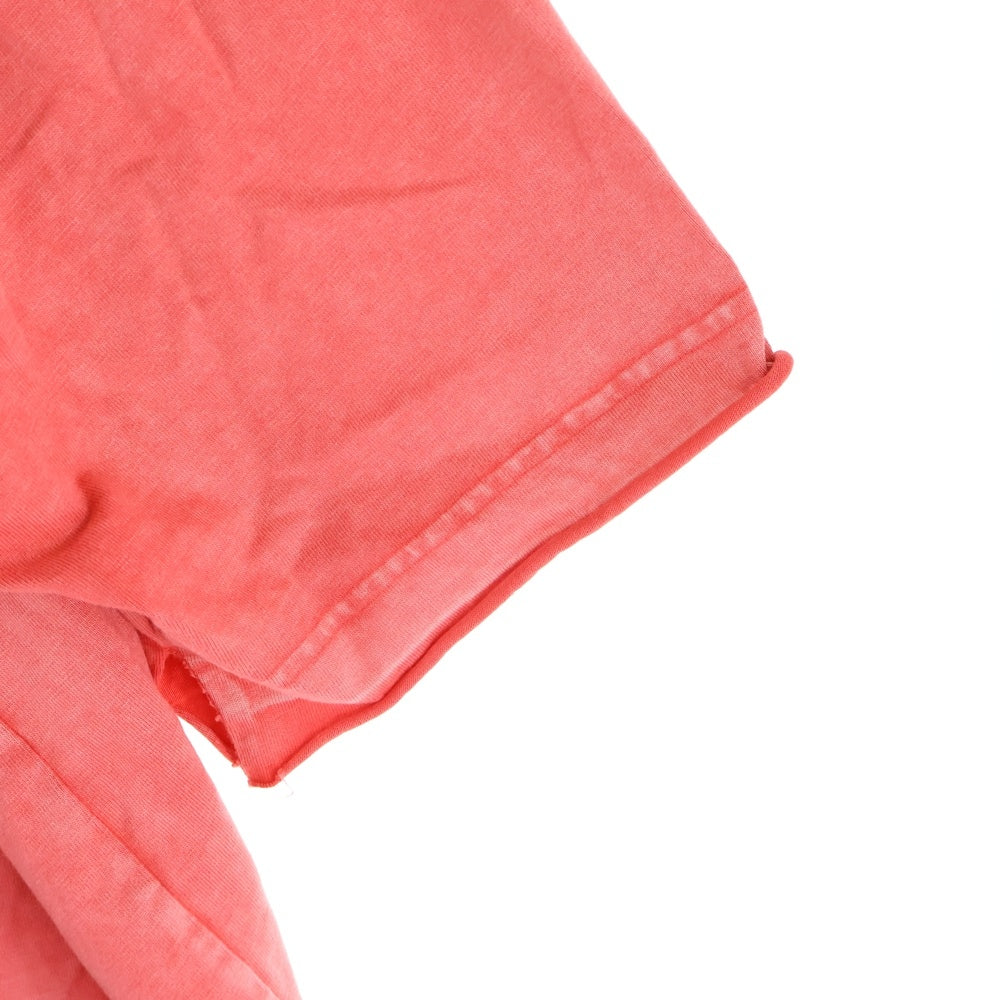 BALENCIAGA(バレンシアガ) 22SS デストロイ加工 ロゴプリント 半袖Tシャツ カットソー レッド 612966 TLVJ1