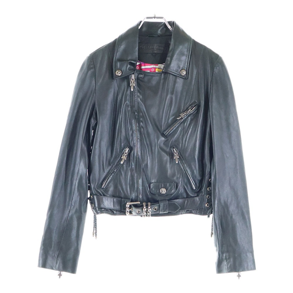 CHROME HEARTS(クロムハーツ) JJ DEAN 裏地エルメスダガージップライダースレザージャケット レディース