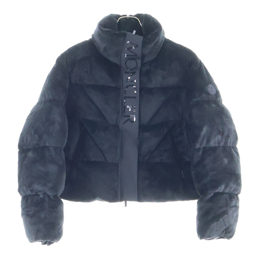 MONCLER(モンクレール) 22AW BOURDON H20931A00016 ボア ジップアップ ダウンジャケット ブラック レディース
