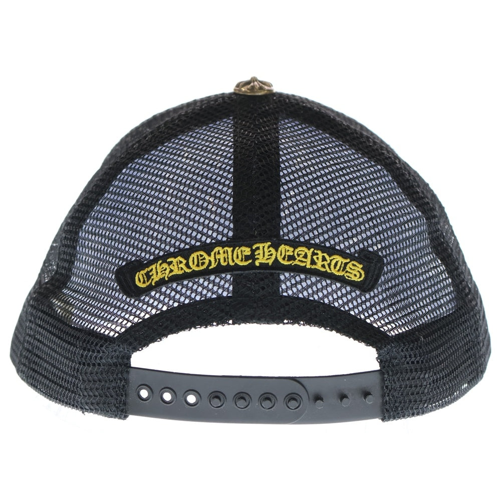CHROME HEARTS(クロムハーツ) Yellow CH Plus Trucker Cap イエローCHプラス トラッカーキャップ メッシュキャップ パッチ クロスボール 帽子 ブラック/イエロー