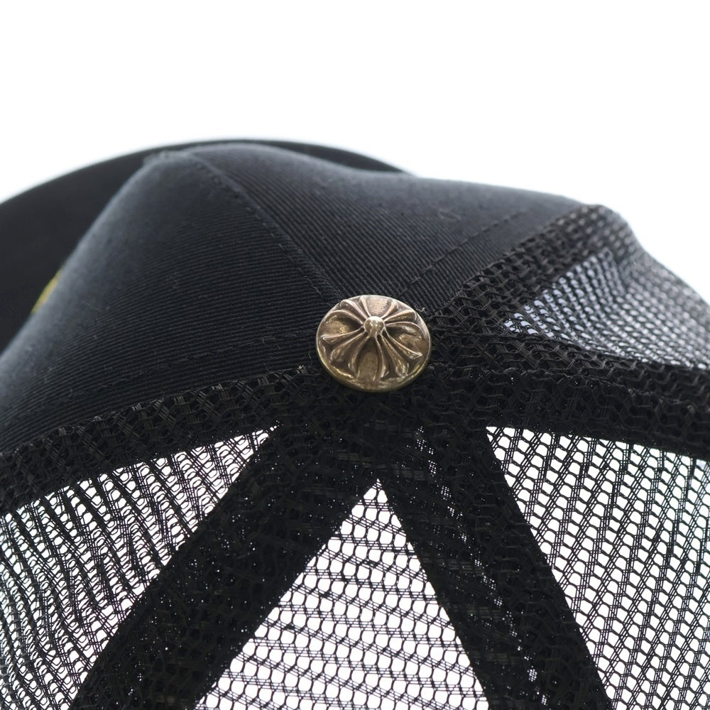 CHROME HEARTS(クロムハーツ) Yellow CH Plus Trucker Cap イエローCHプラス トラッカーキャップ メッシュキャップ パッチ クロスボール 帽子 ブラック/イエロー