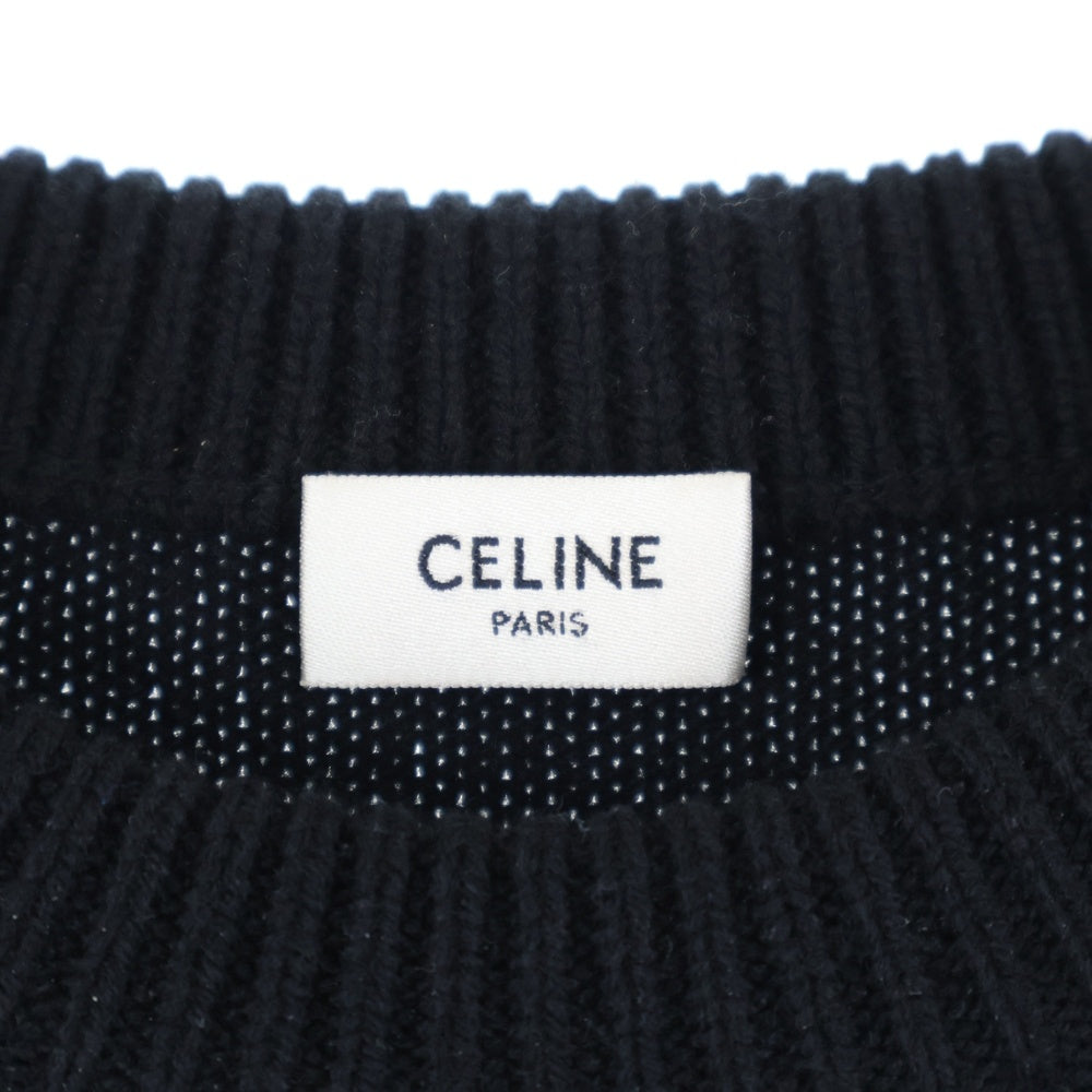 CELINE(セリーヌ) トリリンオフ カシミア クルーネック ニット 2AC85048T ブラック