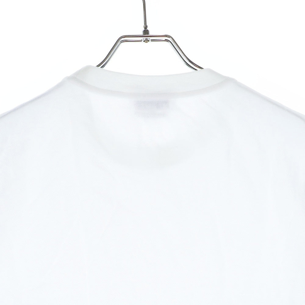 HERMES(エルメス) Hロゴ刺繍 コットンクルーネックカットソー 半袖ポケットTシャツ ホワイト