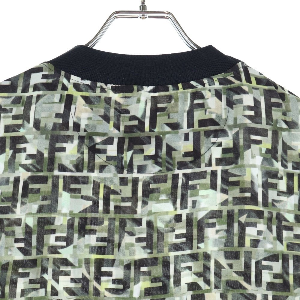 FENDI(フェンディ) ズッカ柄 クルーネックTシャツ グリーン FY1021 ABLK