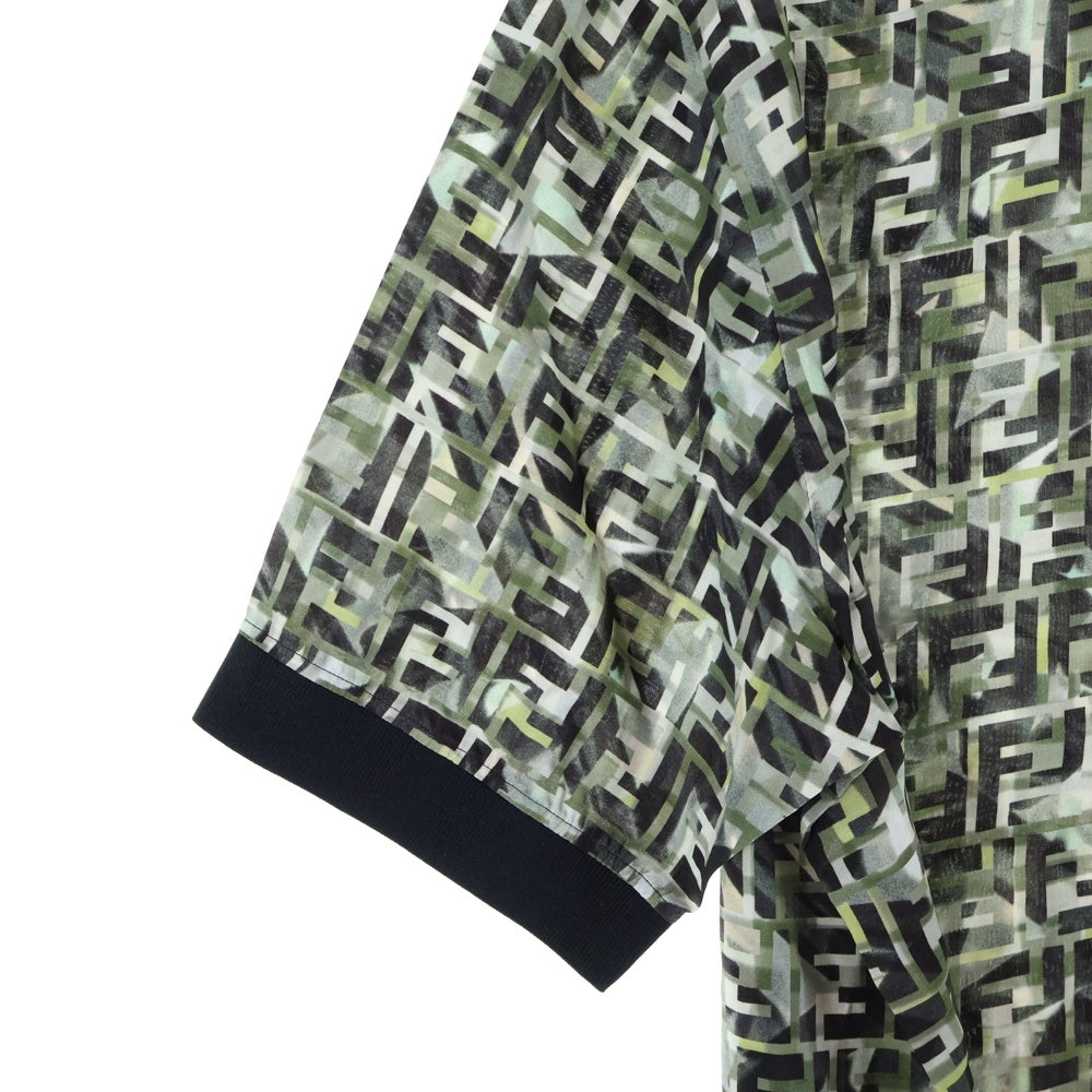 FENDI(フェンディ) ズッカ柄 クルーネックTシャツ グリーン FY1021 ABLK