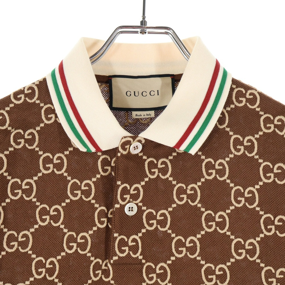 GUCCI(グッチ) GGストレッチコットンポロシャツ ブラウン 598956 XJB0U