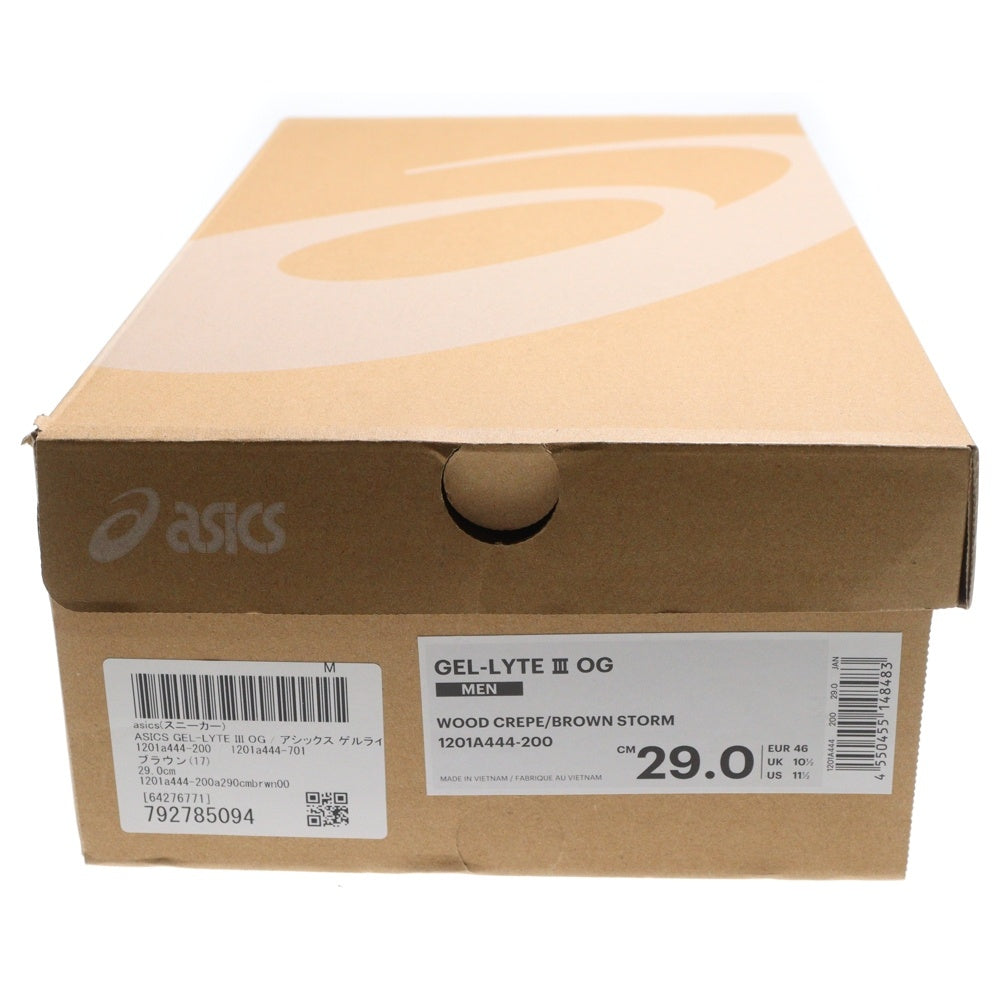 ASICS(アシックス) GEL-LYTE 3 OG 1201A444-200 ゲルライト ローカットスニーカー US11.5/29.0cm ベージュ