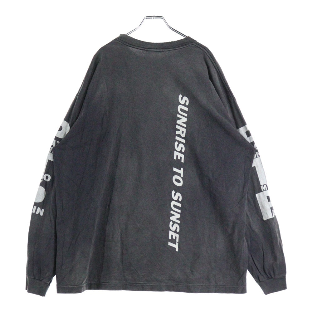 SAINT MICHAEL(セントマイケル) 24SS PTP LS TEE ヴィンテージ加工 長袖カットソー SM-YS8-0000-C50 グレー