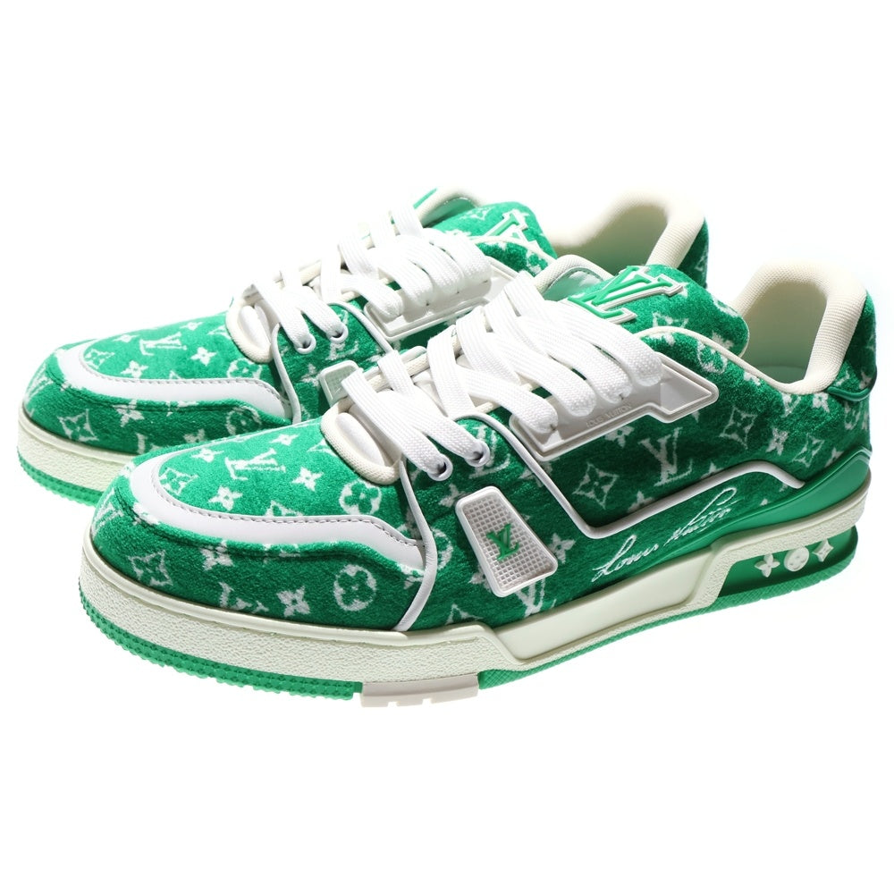 LOUIS VUITTON(ルイヴィトン) LV Trainer 1ABFS6 LVトレイナー ライン ベロアローカットスニーカー グリーン